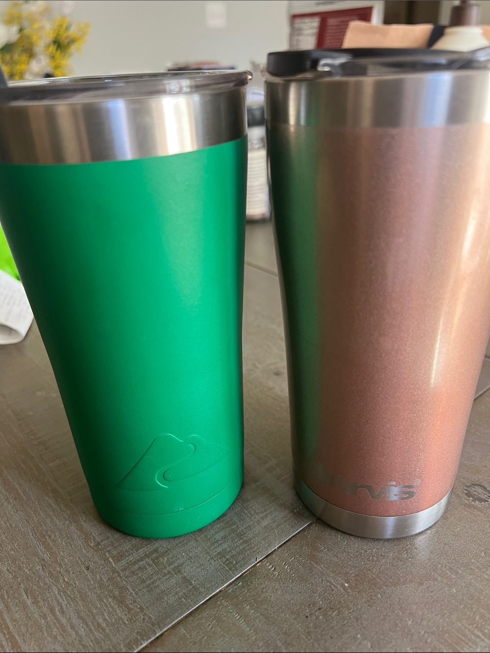 Green Stainless Steel Travel Tumbler